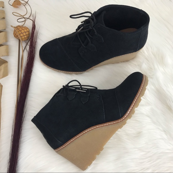 Toms Shoes - Toms Desert Crepe Wedge Ankle Booties